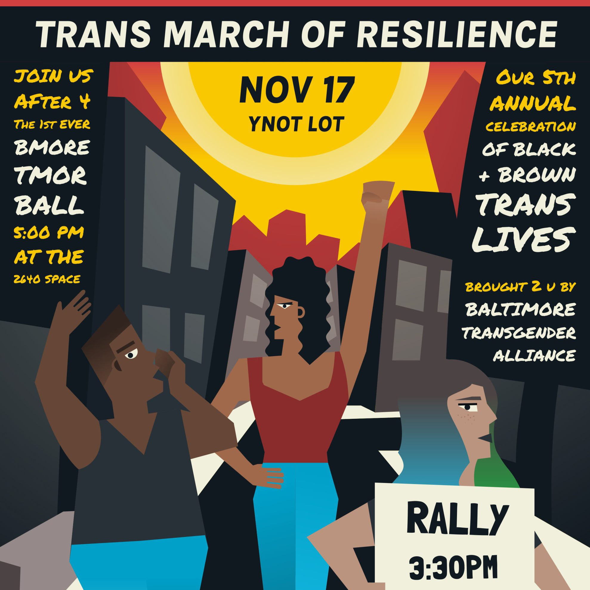 2019 trans march of resilience poster