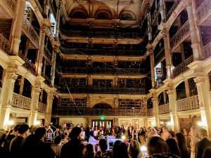 an immersive performance in the Peabody Library