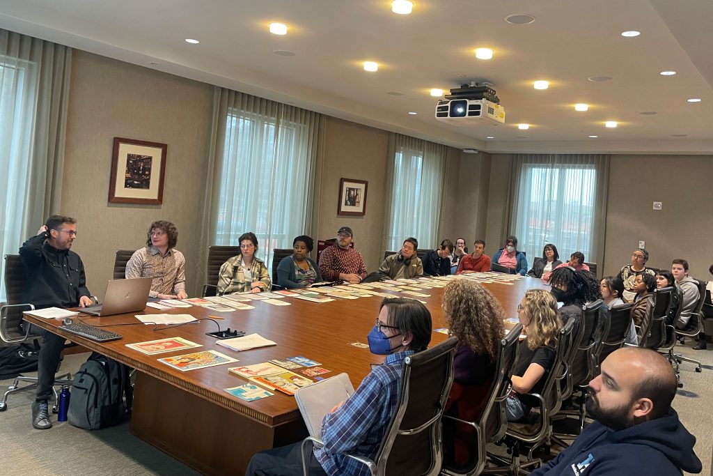 Event participants sitting around a table